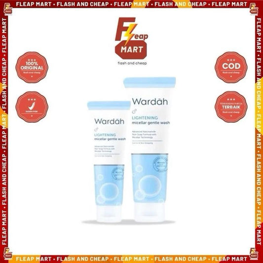 Wardah GlowRush Cleanse Niacinamide Micellar Gentle Wash - pH-Balanced & Hydrating Face Cleanser for Sensitive & Normal Skin Types