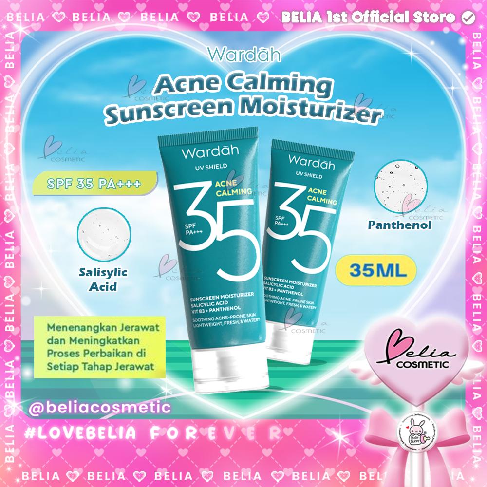 WARDAH UV Shield Acne Calming Sunscreen Moisturizer – SPF 35 (35ml) and Sunscreen Serum SPF 50 PA+++ (40ml) | Oily & Acne-Prone Skin Bundle 2pcs
