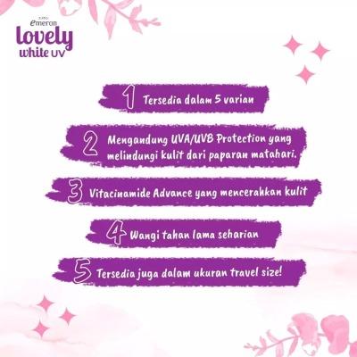 Emeron Lovely White UV Insta Bright Body Lotion – White Pearl 500ml | Instant Brightening Glow with UV Protection | Deep Hydration for Smooth, Radiant Skin