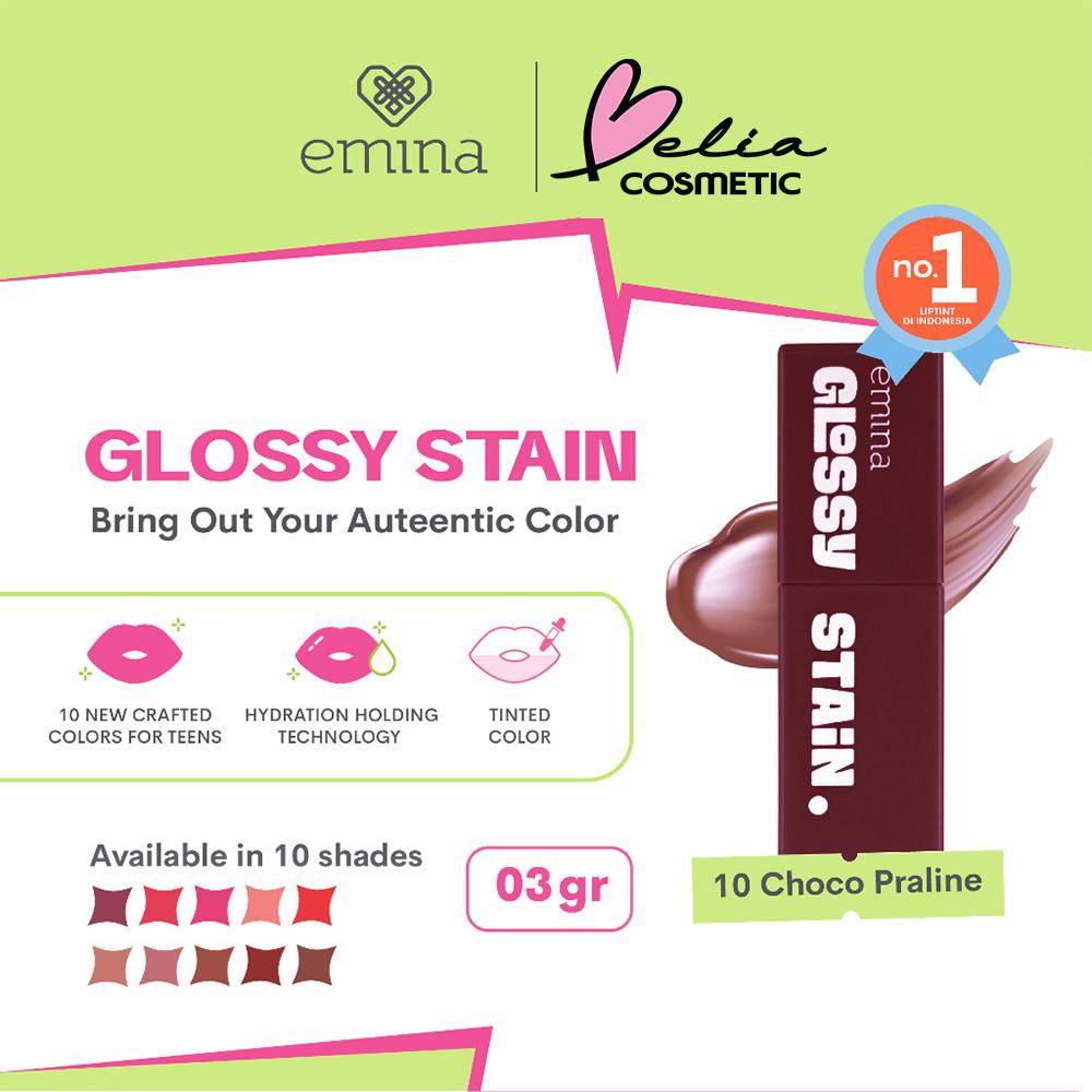 Emina Glossy Stain 3g – Lip Tint dengan Hasil Akhir Glossy & Ringan | Official by Serba Ada