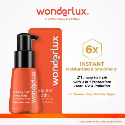 Wonderlux Ready Set Smooth Hair Vitamin Oil – 75ml Frizz Control & Instant Shine Serum