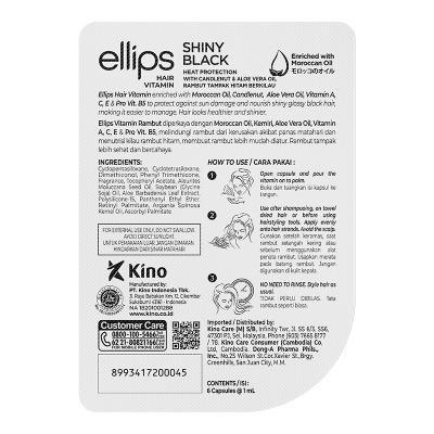 Ellips Hair Vitamin Shiny Black – 6 Capsules Deep Nourishment | Stronger Hair | Radiant Black Shine