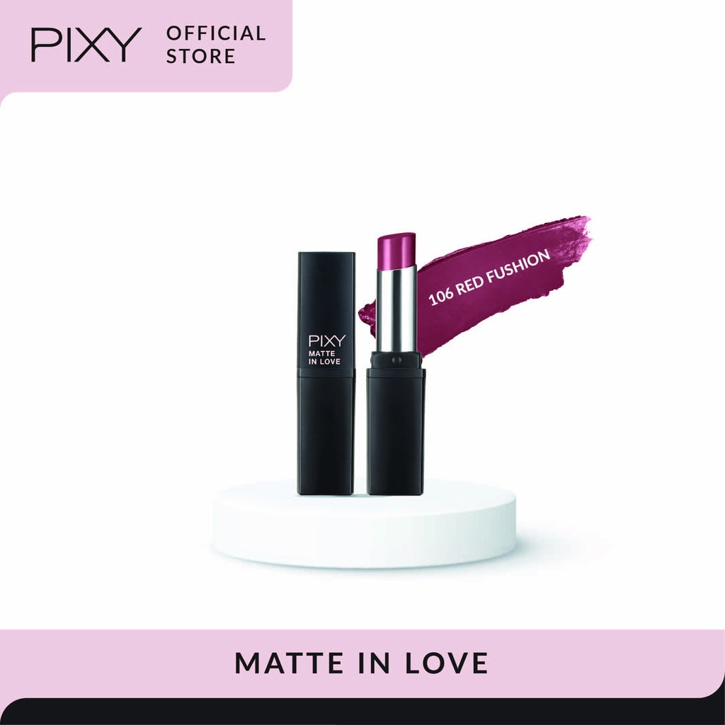 PIXY Lipstick Matte In Love 106 Red Fushion