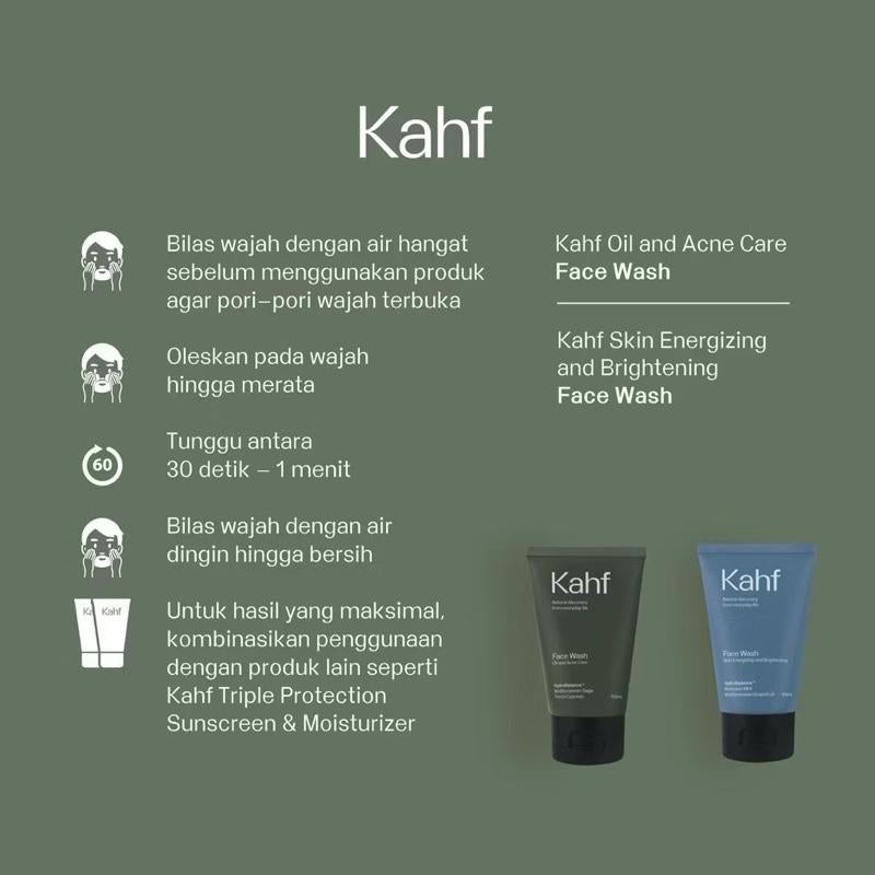 KAHF DuoGlow Acne & Bright Face Wash Set – 2x Power, 1 Clear Glow   (2 x 100mL)