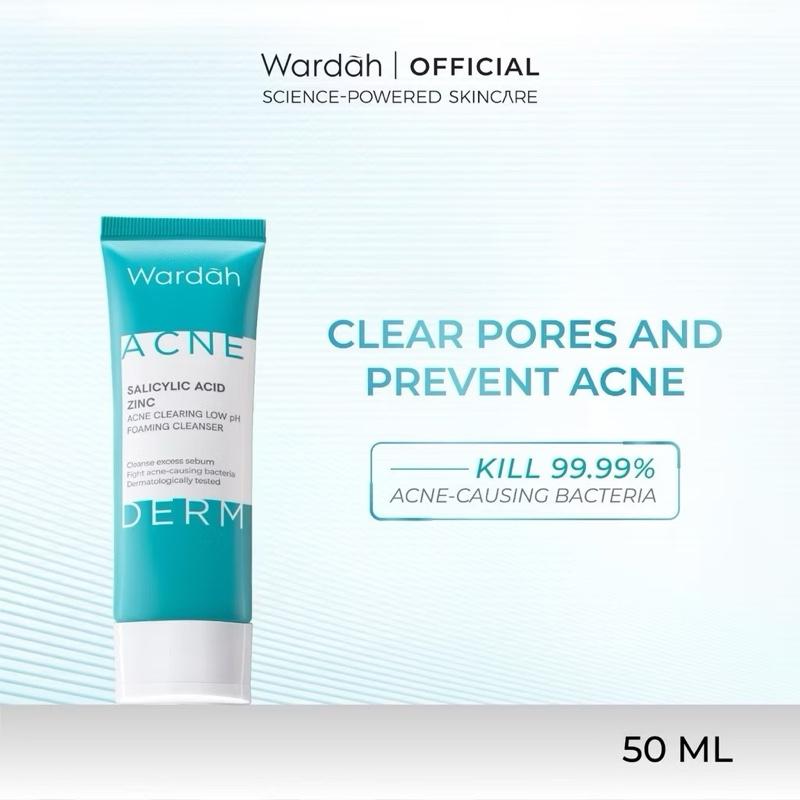Wardah GlowGuard Acne-Fighting Foaming Cleanser with Salicylic Acid & Zinc – Low pH Formula