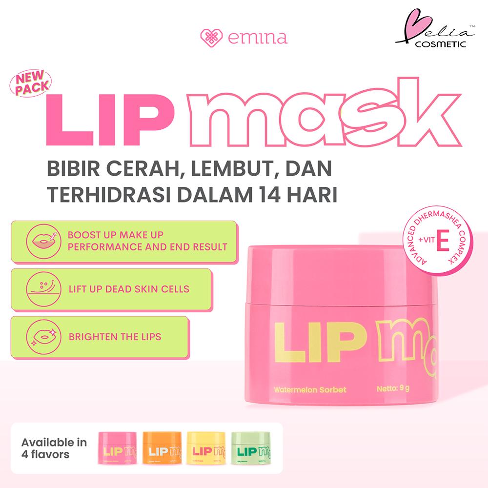 EMINA Lip Mask & Watercolor Lip Serum | Overnight Care & Lip Tint Serum | Serba Ada