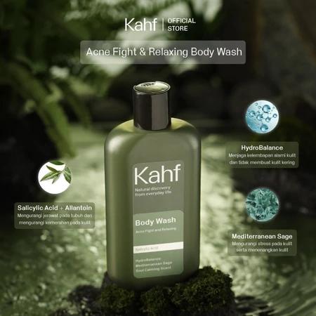 Kahf Body Wash Acne Fight & Relax – Men’s Liquid Body Soap with Salicylic Acid & Allantoin, 200ml