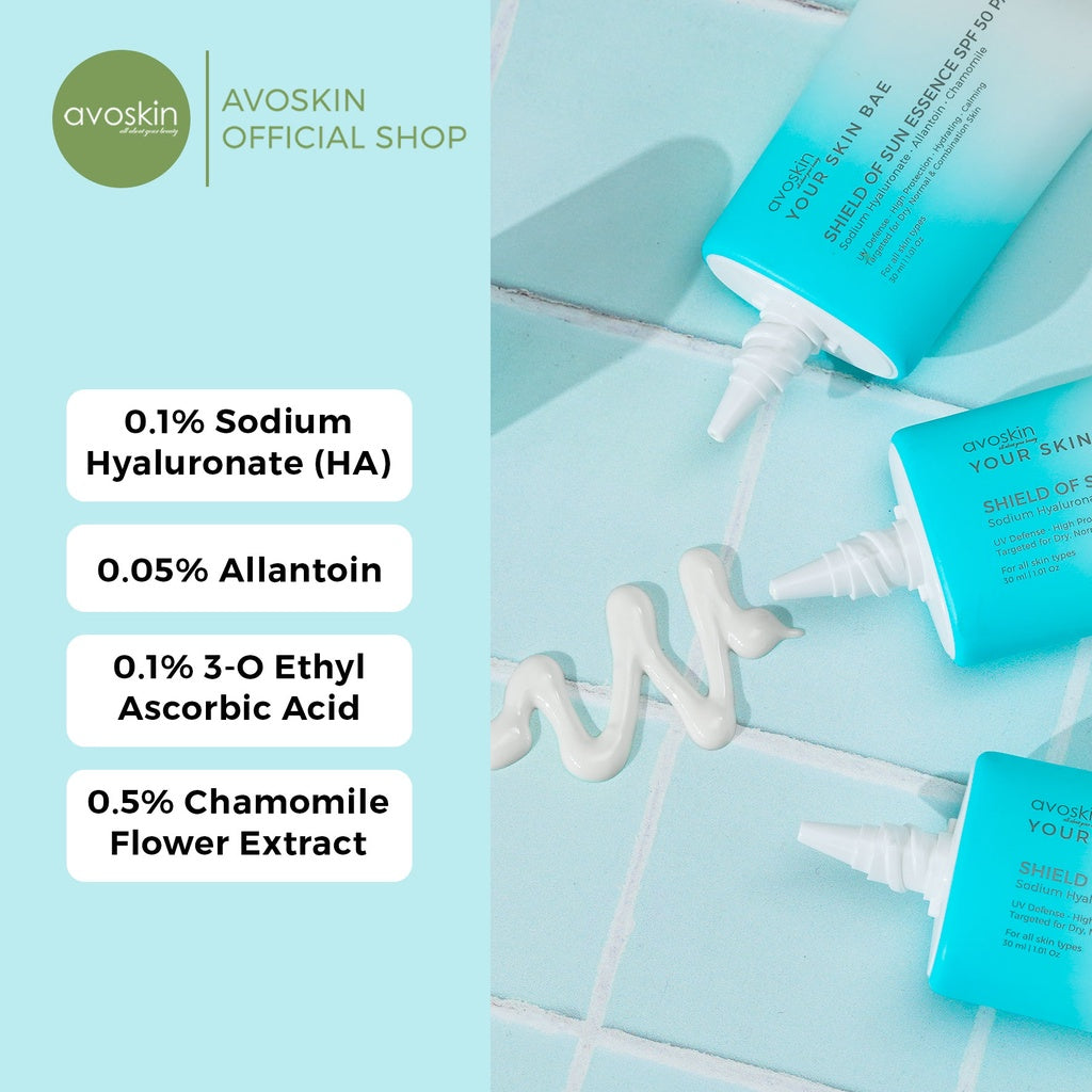 Sunscreen Avoskin Your Skin Bae Shield of Sun SPF 50 PA++++ 30ml