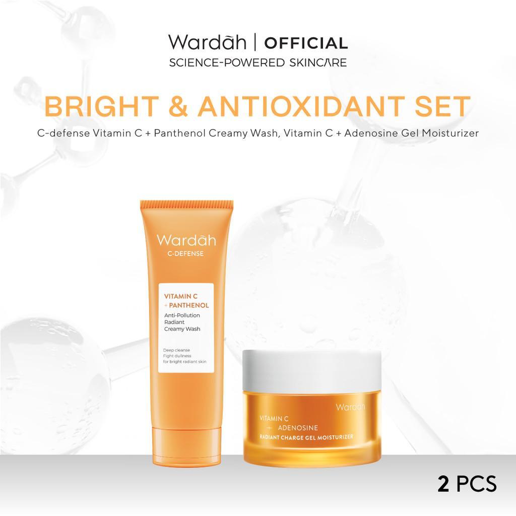 Wardah [2 pcs] Skincare Mix Set | Face Wash + Moisturizer / Day Cream – For Brighter, Healthier Skin – Serba Ada