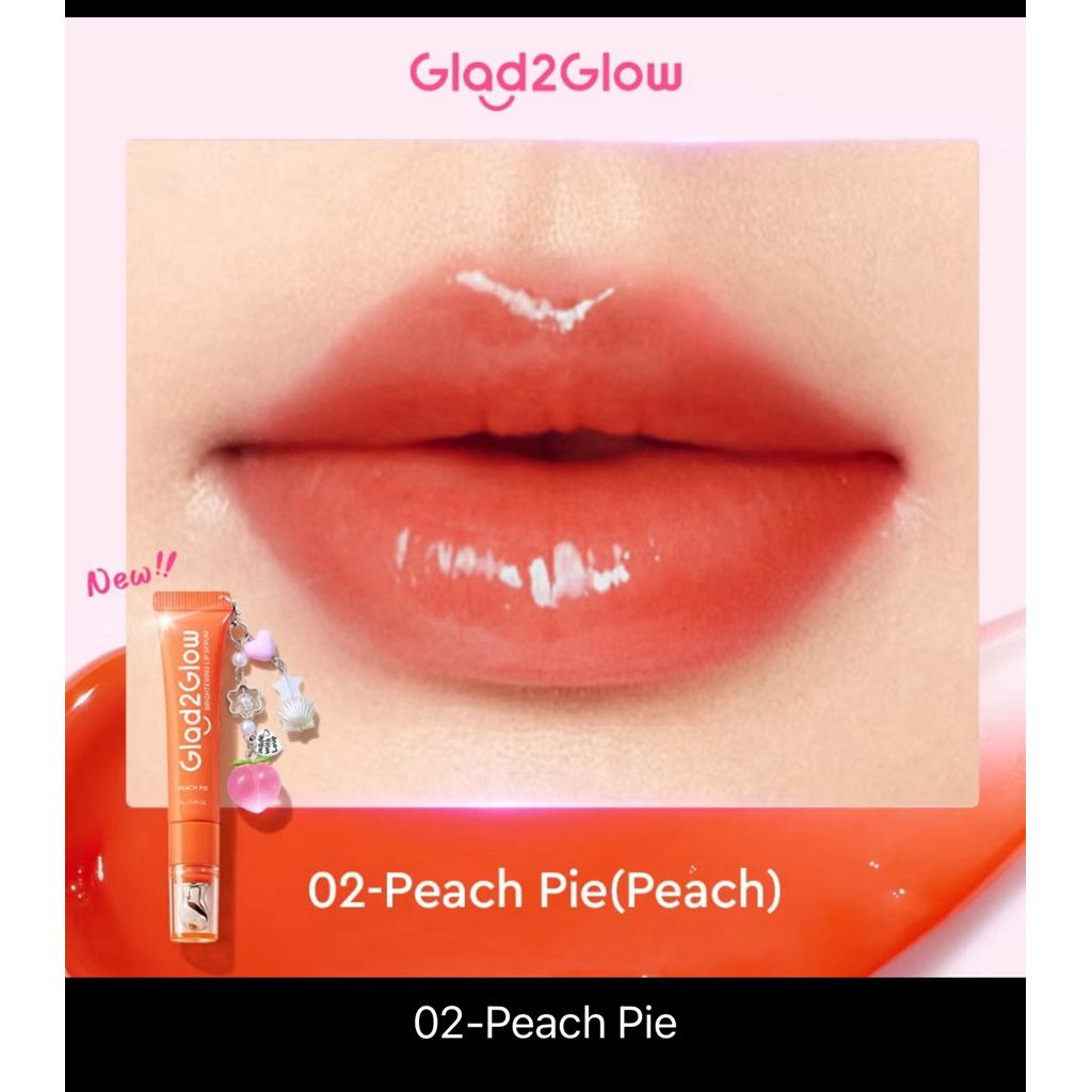 Glad2Glow BRIGHTENING LIP SERUM 7g - PEACH PIE/PEARL SPARKLE/STRAWBERRY GLAZE 3in1 Brightening Moisturizing Color Enhancement Lip Treatment for Versatile Lip Care