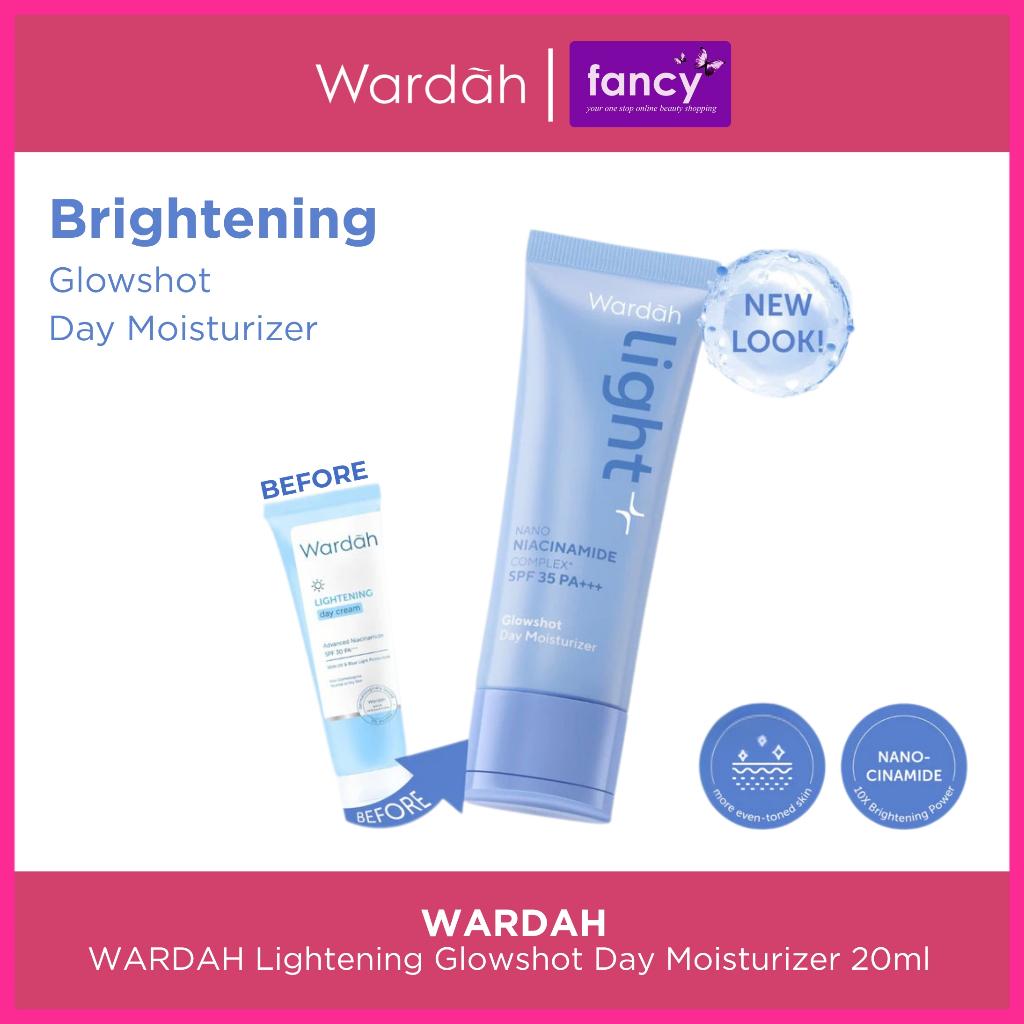 WARDAH Lightening Glowshot Day Moisturizer SPF 35 PA+++ 20ml | Light+ Cream Niacinamide Brightening Moisturizer Pemutih Wajah Facial Day Cream - Mencerahkan, Melembapkan, dan Melindungi Kulit