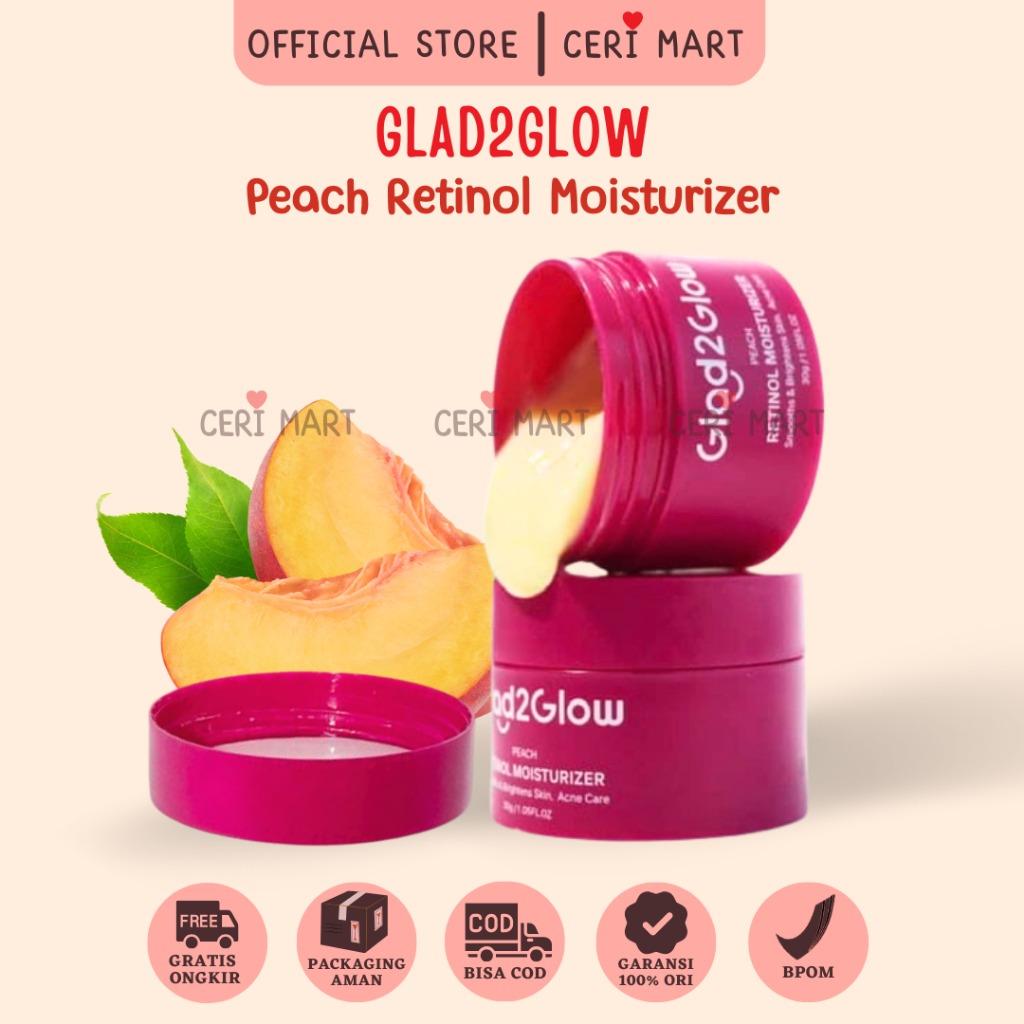 Glad2Glow Retinol Moisturizer Peach 30g | Smooth, Firm & Glow with Gentle Retinol Care
