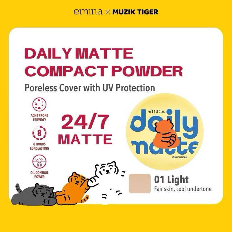 Emina VelvetTouch Daily Matte Compact - 11g Shine-Free Finish