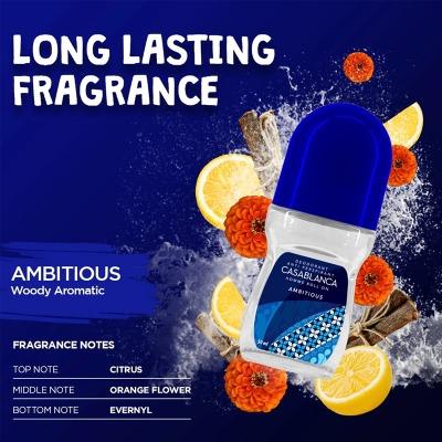 Casablanca Men’s Roll-On Deodorant Ambitious Blue 50 ml – Long-Lasting Freshness & Bold Masculine Scent