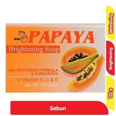 RDL Brightening Papaya Bar Soap – 135g | With Natural Papaya Enzyme for Glowing, Even-Toned Skin | Deep Cleanse + Exfoliate + Brighten