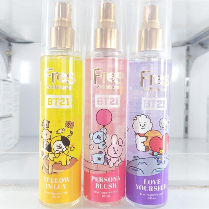 Fres Natural Fragrance Body Mist BT21 100ml – Refreshing Perfume for Body Care & Everyday Use