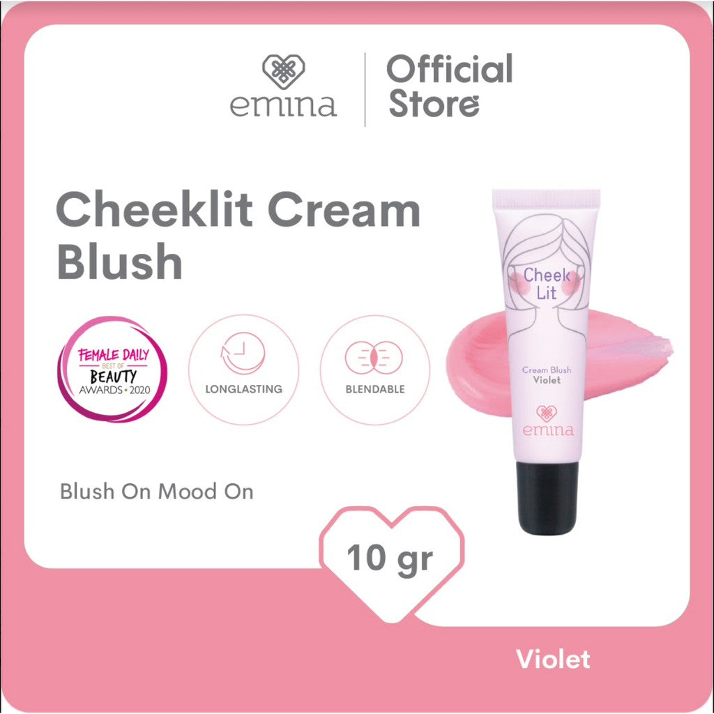 Emina Cheek Lit Cream Blush 10 mL - Blush On Cream Tahan Lama