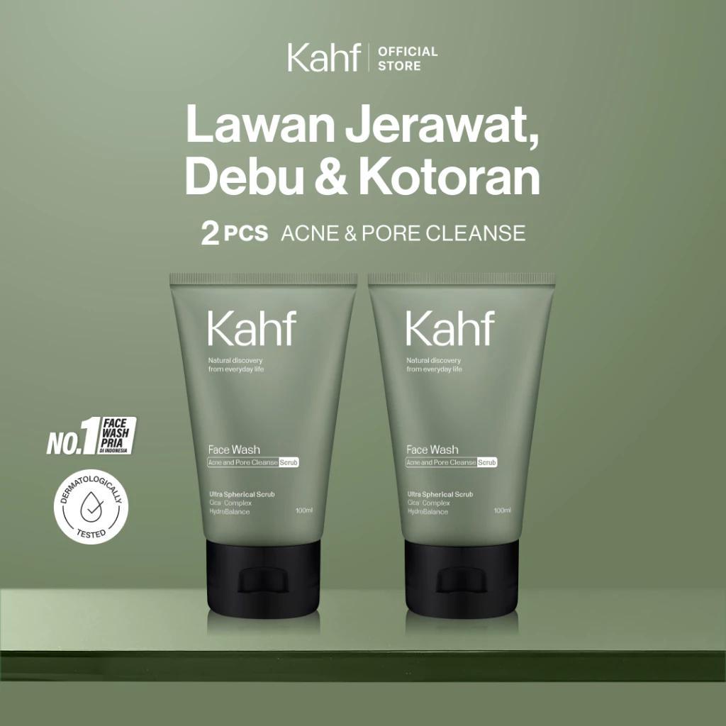 Fight Acne: Kahf Acne & Pore Cleanse Face Wash with Scrub (Twin Pack)