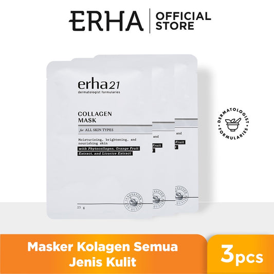 ERHA VP Collagen Mask 3 pcs - Masker Wajah Anti Penuaan
