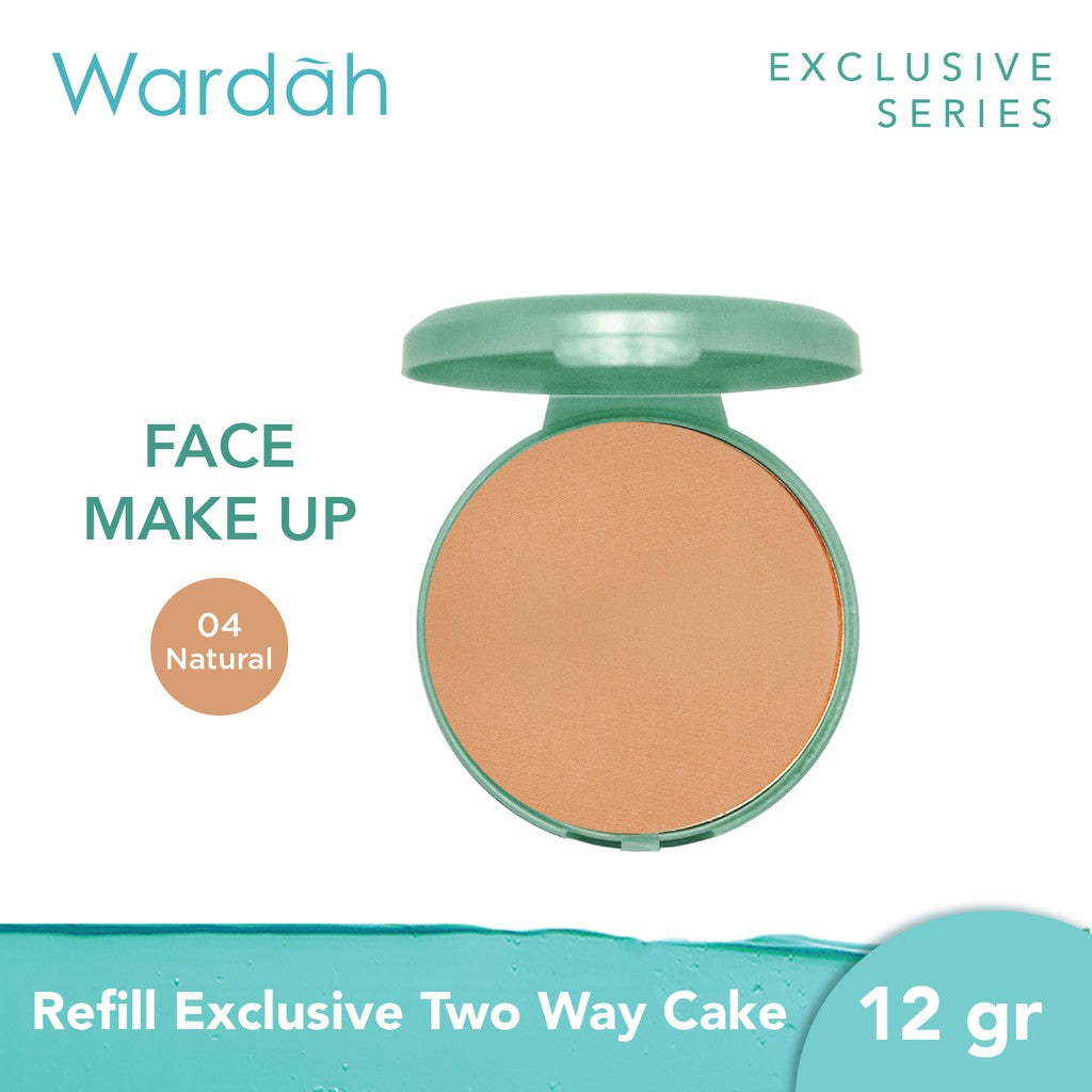 WARDAH Refill Exclusive Two Way Cake - Bedak Dengan Tingkat Coverage Tinggi Yang Halus dan Tahan Lama - Dilengkapi SPF 15 PA - Hasil Akhir Natural Flawless - Makeup - Cocok Dipakai dengan Cushion