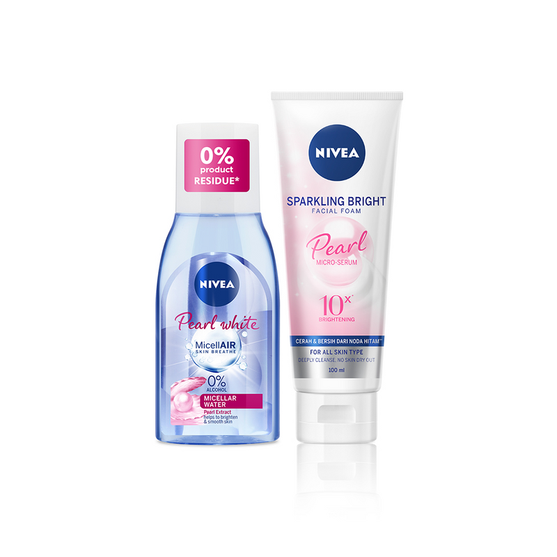 NIVEA Sparkling White Facial Foam + MicellAir Pearl & White 125mL