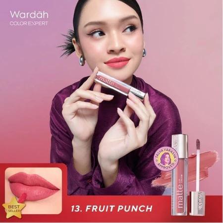 Wardah Exclusive Matte Lip Cream Tasya Farasya 21 Creampuccino 18 Shades SPF20 PA++ Non-Dry Formula High Pigmented Cream Texture