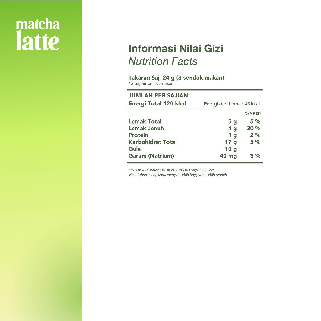 Matchamu Matcha Latte 250gr - Premium Japanese Matcha with Umami Flavor, Non-Refined Sugar, Coconut Cream, Gluten-Free, Halal Certified, BPOM Approved