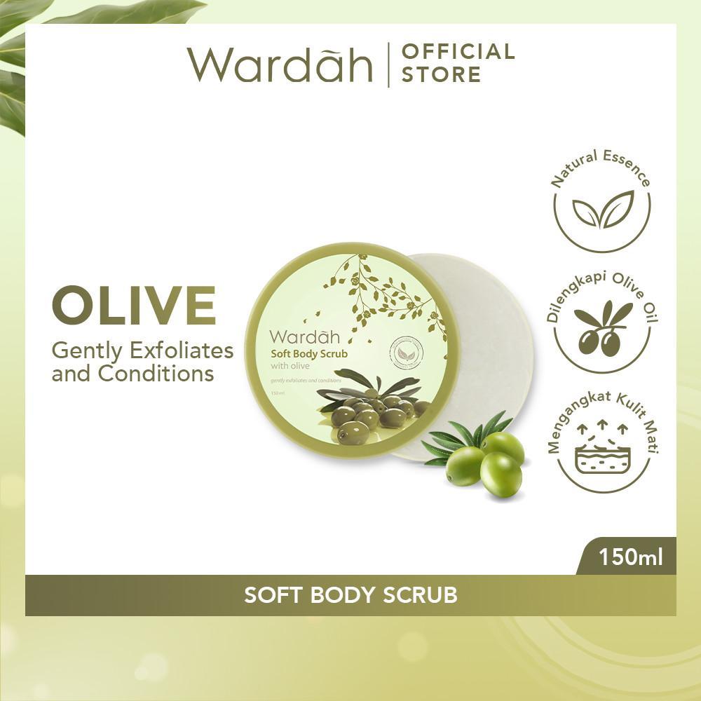 Wardah Olive Body Care Series | Body Scrub, Body Butter, Pure Olive Oil | Natural Halal Moisturizing – Serba Ada