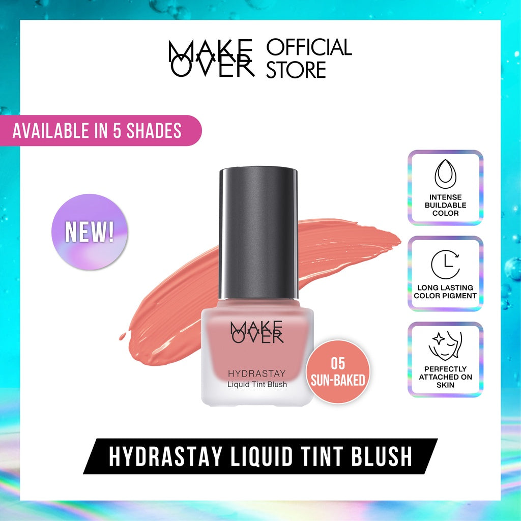 [SPECIAL 11.11] MAKE OVER Hydrastay Liquid Tint Blush - Blush On Intense Cream Blush Blendable Hasil Natural Lembab Hydrating Tampilan Segar Fresh Merona Tahan Lama BEST SELLER Cheek Blush Blushon Liquid Blush Lebaran Raya