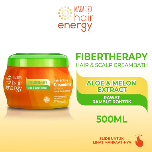 Makarizo Hair Energy Fibertherapy Hair & Scalp Creambath Aloe & Melon 500 mL