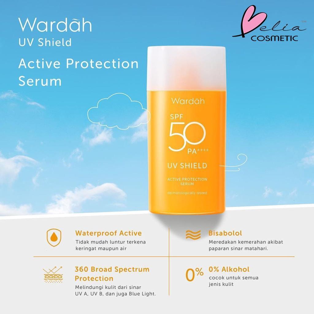 Wardah UV Shield Aqua Fresh Essence SPF 50 PA++++ - Ultra-Light Water-Based Sunscreen for All Skin Types with Bisabolol & AquaFused Technology
