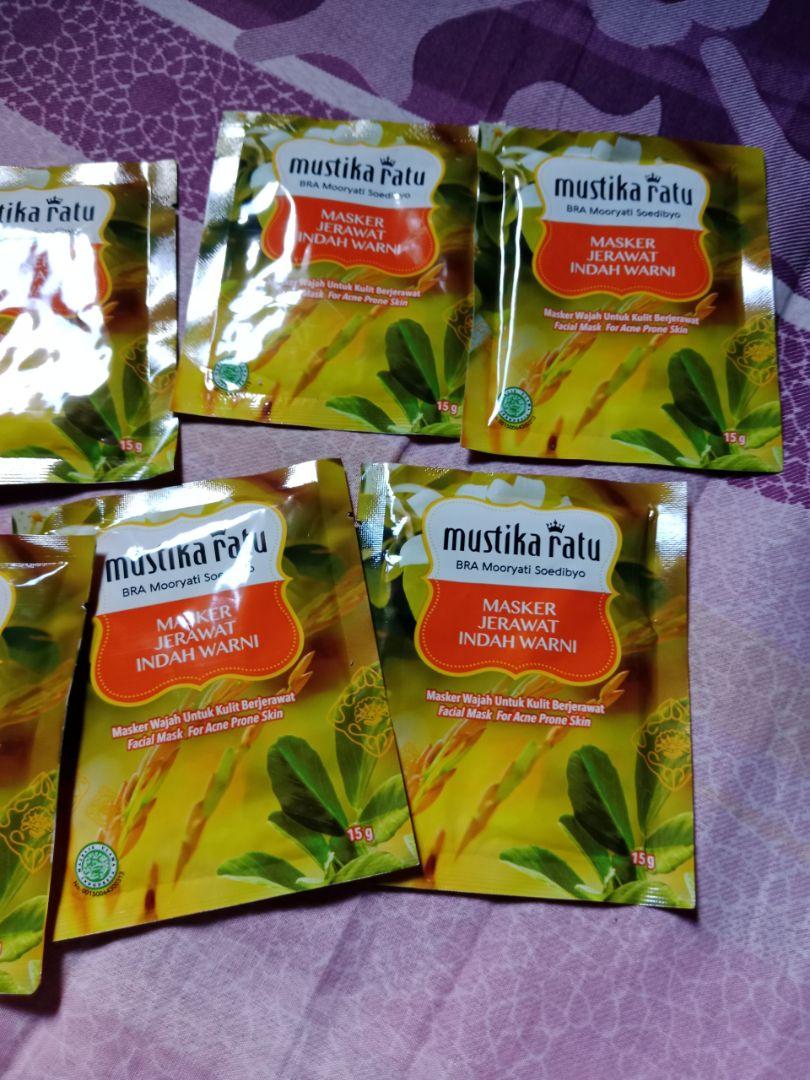Mustika Ratu – Indah Warni Acne Face Mask 15g | Herbal Clay Mask for Clear, Calm Skin
