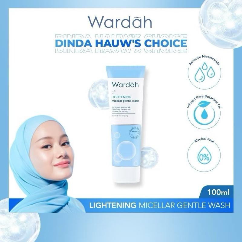 Wardah GlowRush Cleanse Niacinamide Micellar Gentle Wash - pH-Balanced & Hydrating Face Cleanser for Sensitive & Normal Skin Types