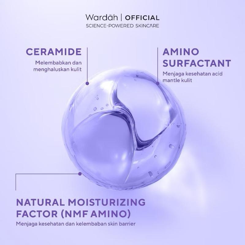 Wardah Ceramide Gentle Cleanser – Soft Skin Glow & Hydration Boost 100ml