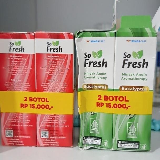 So Fresh Aromatherapy Oil Hot – 2x10ml Herbal Roll-On for Muscle Pain, Headache & Relaxation Relief