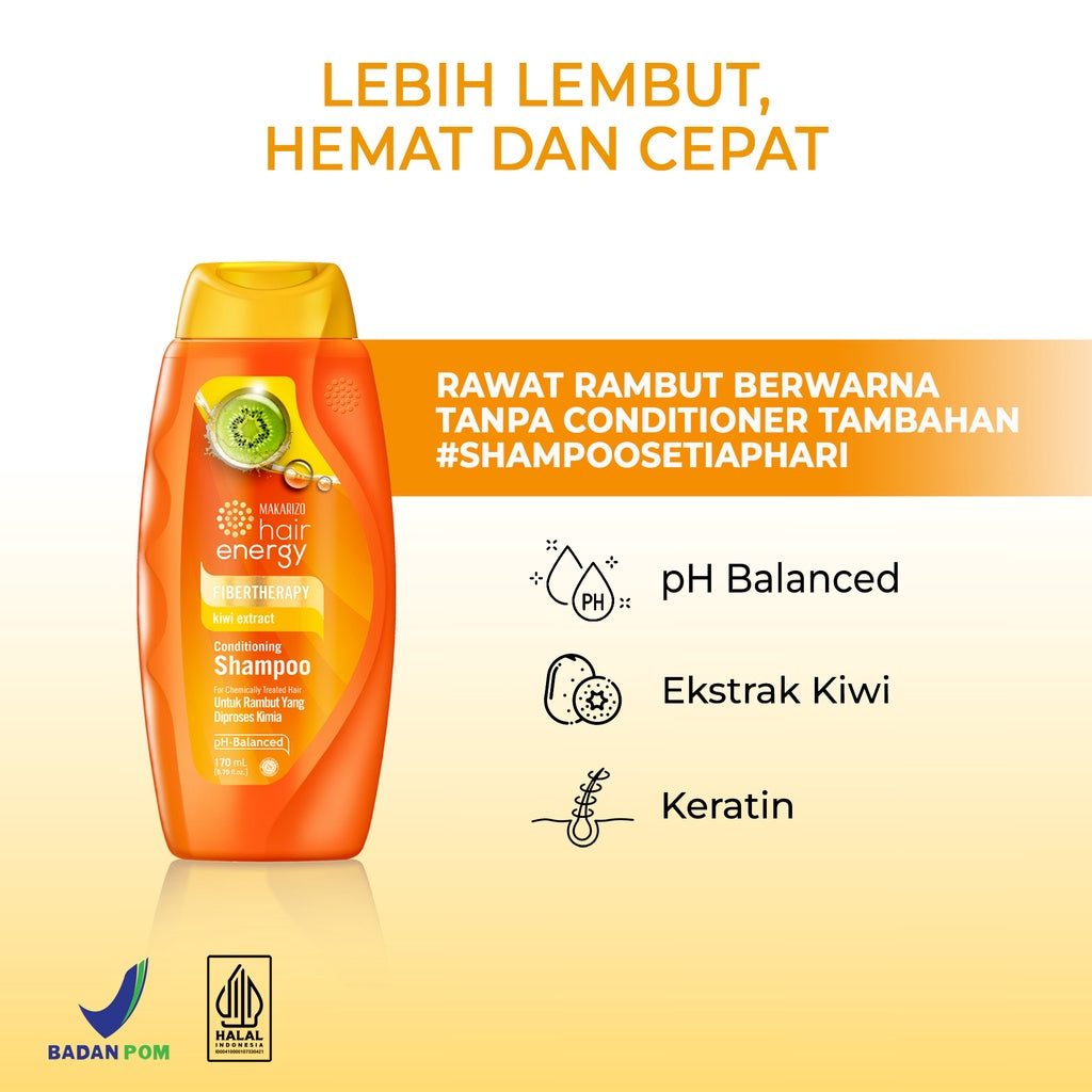 Makarizo Hair Energy Fibertherapy  Conditioning Shampoo Kiwi 170 mL