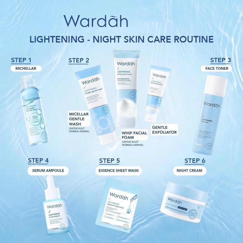 Wardah Lightening Face SERIES | Serum - Face Toner - Whip Facial - Micellar Gentle Wash | Tnt Beauty