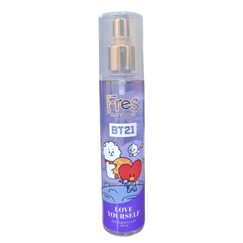 Fres Natural Fragrance Body Mist BT21 100ml – Refreshing Perfume for Body Care & Everyday Use