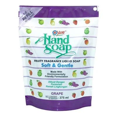 Yuri Antibacterial Hand Soap Grape – Refill 375ml | Gentle Hand Cleanser with Sweet Grape Scent | Daily Freshness & Skin-Friendly Formula