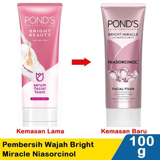 Pond’s Brightening Facial Foam with Niasorcinol - Deep Clean & Radiant Glow 100g - 20X Strength for Brightening & Nutritious Skin Care