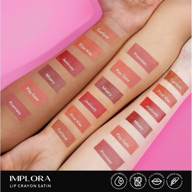 Implora GlamDuo Lip Crayon Satin + SoftBrow Pencil Set