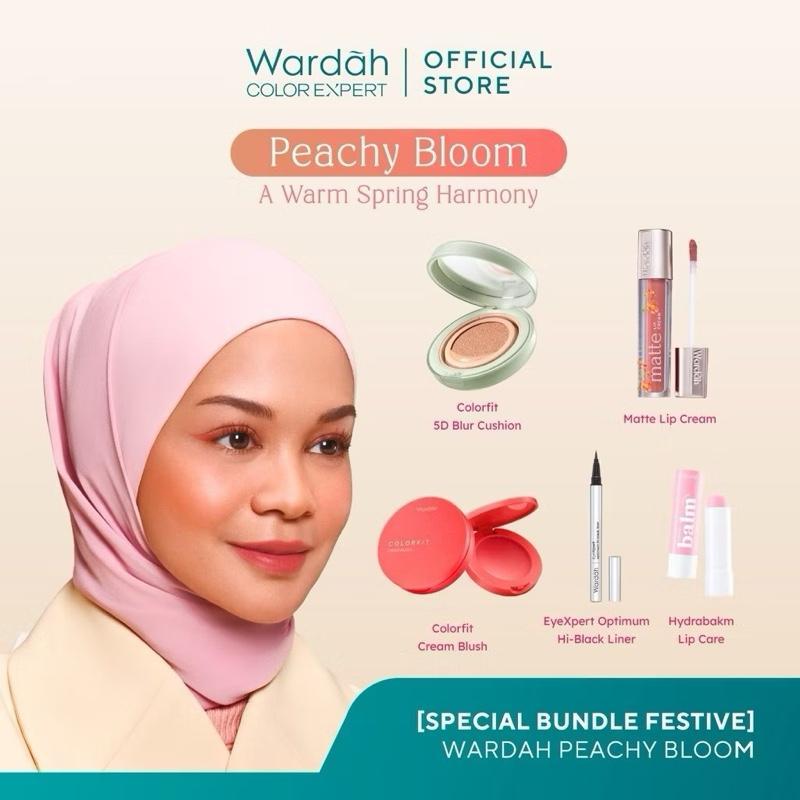 Wardah Full Face Color Set – Peach, Rose & Mauve Looks with Longwear Makeup Essentials