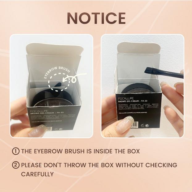 FOCALLURE Brow Cream Gel FA23 – Waterproof Eyebrow Pencil & Gel for Defined Brows