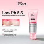 Lumixpert Low pH 5.5 Brightening Essence Gel Facial Wash Cleanser Instant Glow,Pencuci Wajah Brightening Pembersih Pori
