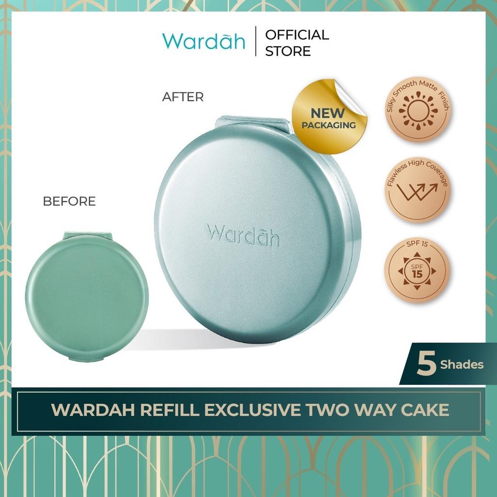 WARDAH Exclusive Two Way Cake Refill Make Up – High Coverage Compact Powder with SPF 15 PA+ for Smooth & Long-Lasting Finish