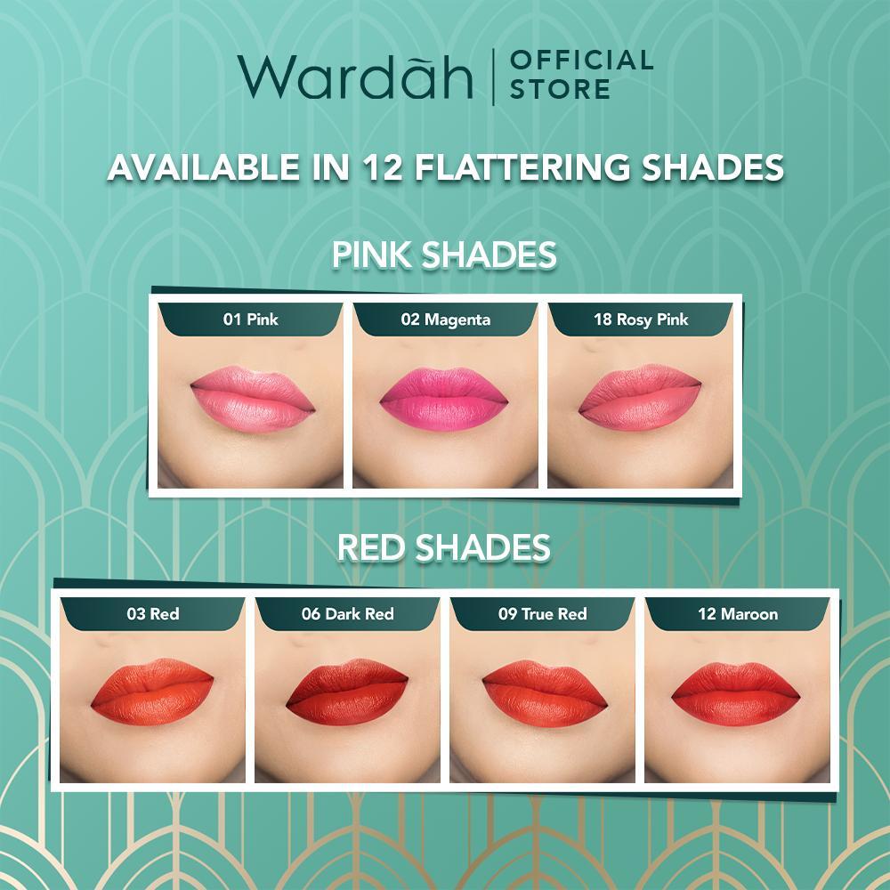 Wardah Exclusive Matte Lipstick | Intense Color in One Swipe | Soft Matte Finish | Long-Lasting & Moisturizing |