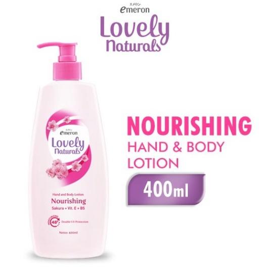 Emeron Lovely Natural / White UV Hand Body Lotion 400 ml Deep Caring / Nourishing / Glow / Moisture / Nourish / Smooth Bright