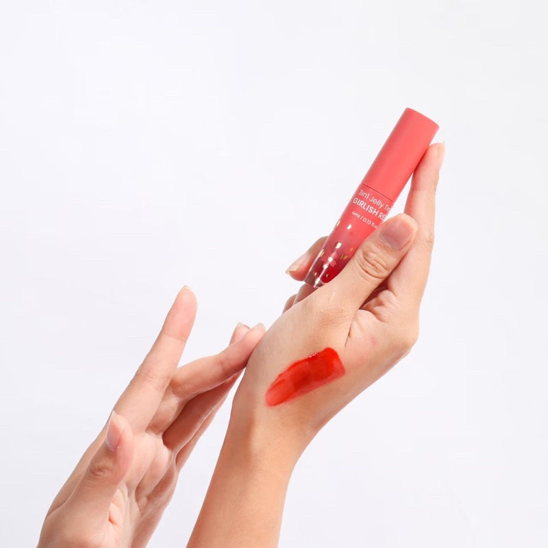 Noera 3 In 1 Jelly Tint Girlish Red | Lip Tint Jelly