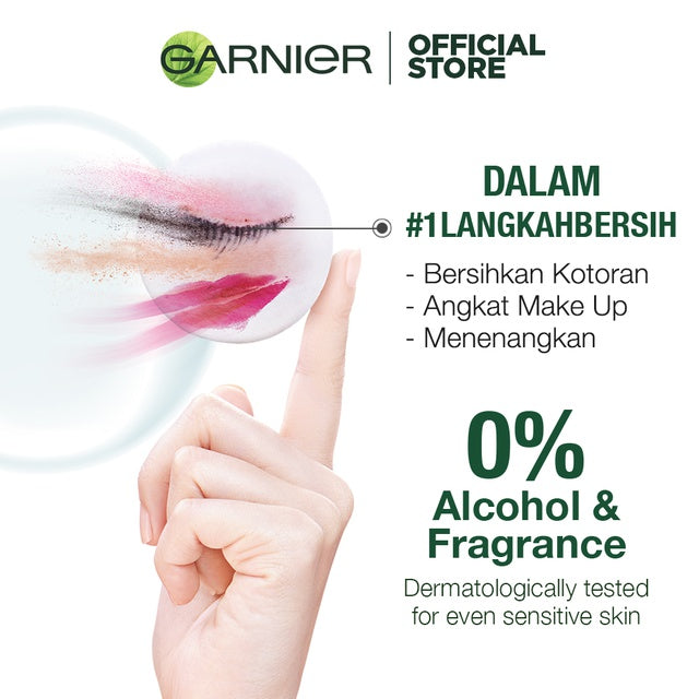 [PAKET HEMAT ISI 3] GARNIER Micellar Water Pink Skin Care 125ml Skincare Cleansing - Pembersih Wajah & Make up untuk Kulit Sensitif Micellar Cleansing Water