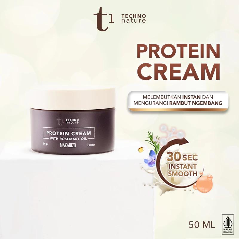 Makarizo T1 Techno Nature Protein Cream 50mL - Moisturizer / Hair Vitamin
